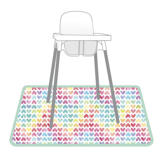 Sweethearts Splash Mat - A Waterproof Catch-All for Highchair Spills and More!
