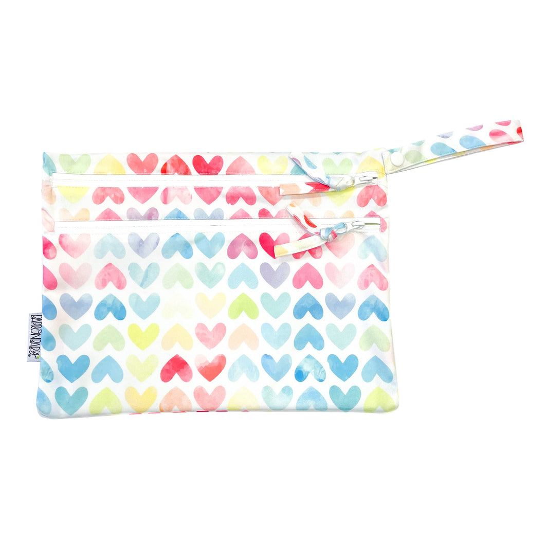 Sweethearts - Waterproof Wet Bag (For mealtime, on-the-go, and more!) Mama Yay! Wet Bags Default Title Bib Bapron BapronBaby BLW Baby Led Weaning Toddler Feeding