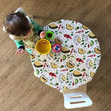 Load image into Gallery viewer, Taco Party Splash Mat - A Waterproof Catch-All for Highchair Spills Mama Yay Splash Mats Default Title Bib Bapron BapronBaby BLW Baby Led Weaning Toddler Feeding