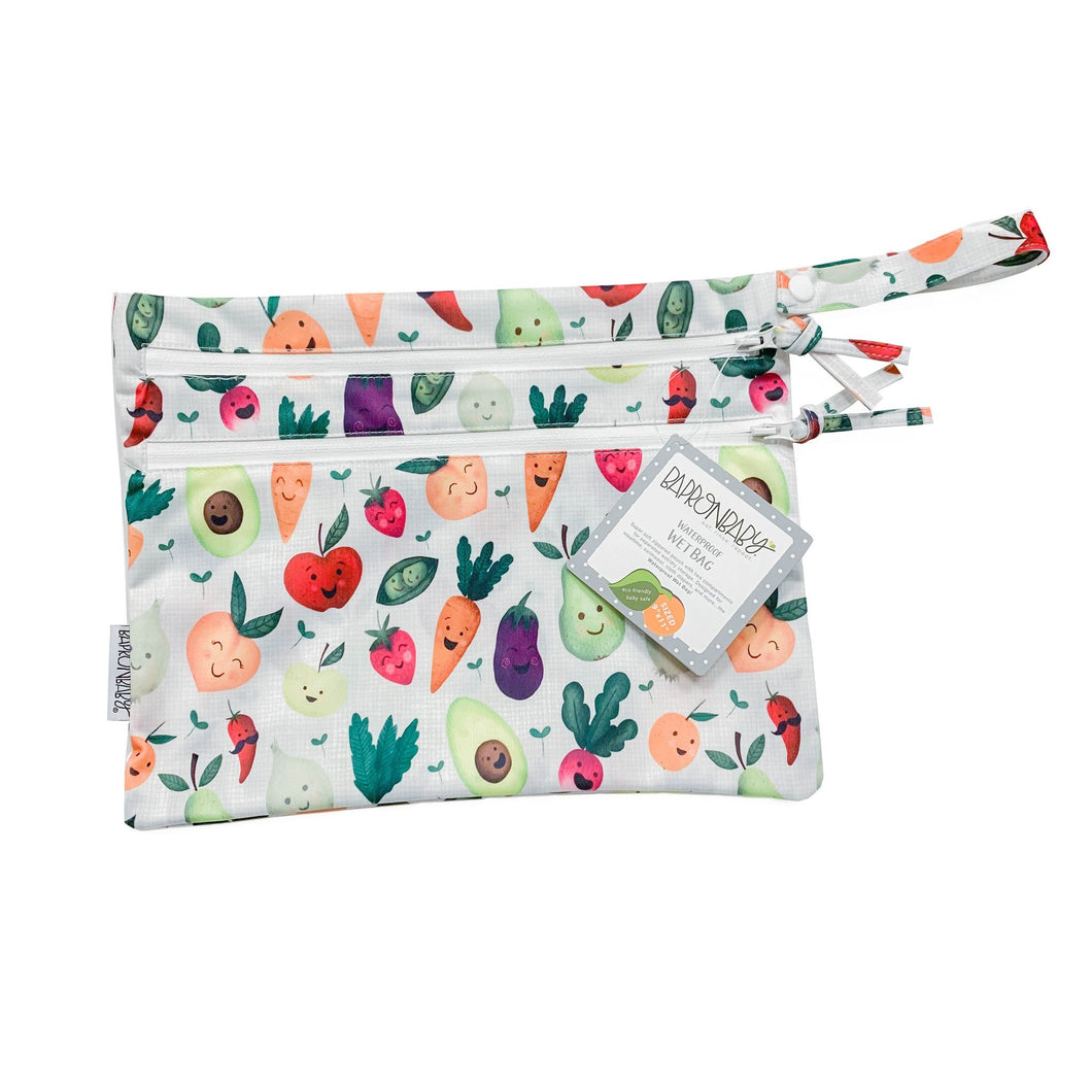 Market Fresh Produce - Waterproof Wet Bag (For mealtime, on-the-go, and more!) Mama Yay! Wet Bags Default Title Bib Bapron BapronBaby BLW Baby Led Weaning Toddler Feeding