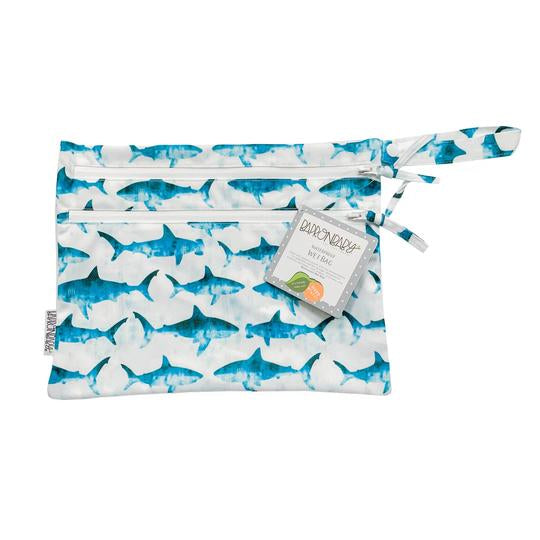 Shark Attack - Waterproof Wet Bag (For mealtime, on-the-go, and more!) Mama Yay! Wet Bags Default Title Bib Bapron BapronBaby BLW Baby Led Weaning Toddler Feeding