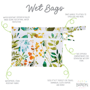 Autumn Leaves - Waterproof Wet Bag (For mealtime, on-the-go, and more!)