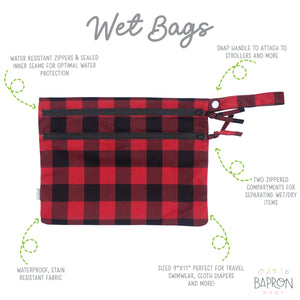 Buffalo Plaid - Waterproof Wet Bag (For mealtime, on-the-go, and more!)