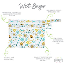 Load image into Gallery viewer, Busy Bees - Waterproof Wet Bag (For mealtime, on-the-go, and more!)