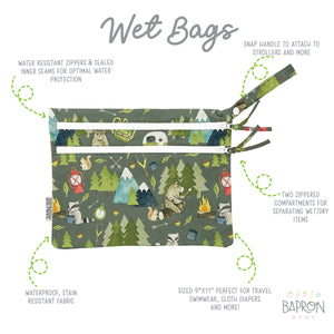 Camping Bears - Waterproof Wet Bag (For mealtime, on-the-go, and more!)