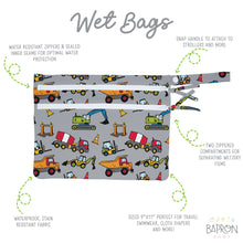 Load image into Gallery viewer, Construction Zone - Waterproof Wet Bag (For mealtime, on-the-go, and more!)