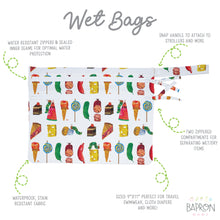 Load image into Gallery viewer, Food Parade - Waterproof Wet Bag (For mealtime, on-the-go, and more!)