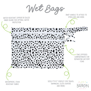 Organic Dot - Waterproof Wet Bag (For mealtime, on-the-go, and more!)