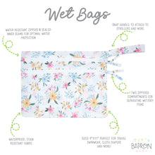 Load image into Gallery viewer, Pastel Floral - Waterproof Wet Bag (For mealtime, on-the-go, and more!)