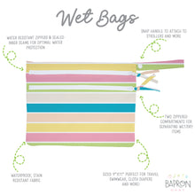 Load image into Gallery viewer, Rainbow Stripes - Waterproof Wet Bag (For mealtime, on-the-go, and more!)