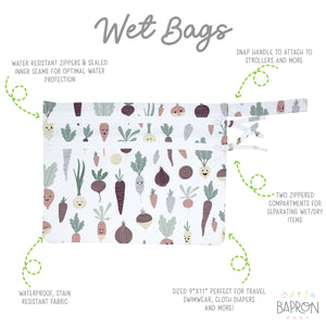 Root Vegetable - Waterproof Wet Bag (For mealtime, on-the-go, and more!)