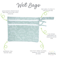 Load image into Gallery viewer, Dino Friends Sage - Waterproof Wet Bag (For mealtime, on-the-go, and more!)