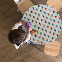 Load image into Gallery viewer, Rainbow Caterpillar Splash Mat - from the World Of Eric Carle - A Waterproof Catch-All for Highchair Spills Mama Yay Splash Mats Default Title Bib Bapron BapronBaby BLW Baby Led Weaning Toddler Feeding