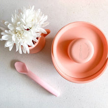 Load image into Gallery viewer, Mini AdoraBowls Mama Yay! Bowl with Lid Mint &amp; Teal,Peach &amp; Pink Bib Bapron BapronBaby BLW Baby Led Weaning Toddler Feeding